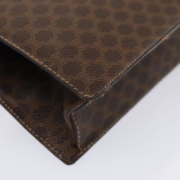 CELINE Macadam Canvas Hand Bag PVC Leather Brown Auth 82864 - Picture 16 of 16